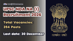 UPSC NDA NA (I) Recruitment 2026